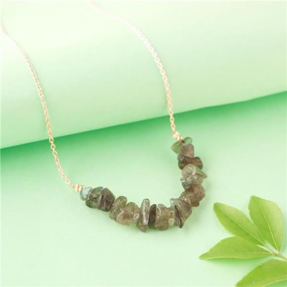 🌙 Labradorite Chakra Necklace | Intuition & Protection Crystal | Spiritual - Picture 4 of 5